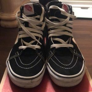 Vans Sk8-Hi Black & White Skate Shoes